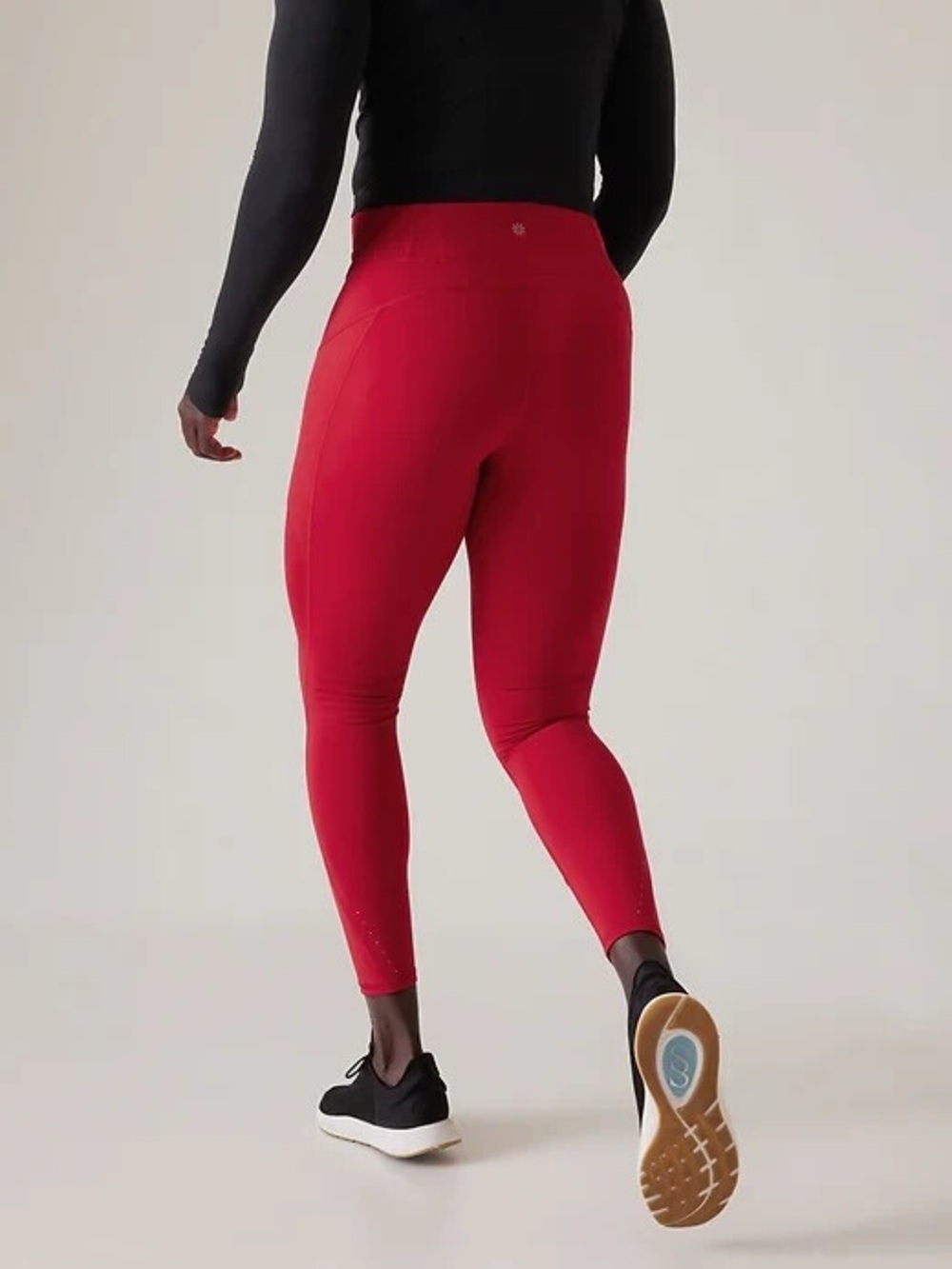 Athleta Large Red Rainier Tight Leggings, Clover Berry Winter Running Pants